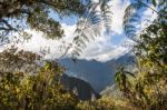 The Path Leading To Machu Picchu Hill Through The Mountains, Sac Stock Photo