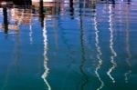Reflections Sausalito Marina Stock Photo