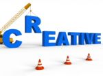 Creative Work Represents Innovative Ideas 3d Rendering Stock Photo