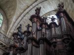 Interior View Of The Organ In The Church Of Notre Dame In Bordea Stock Photo