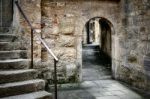 Old Alley In Rothenburg Stock Photo