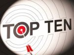 Top Ten Target Shows Special Rated Companies Stock Photo