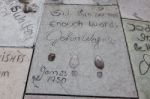 John Wayne Footprints And Signature Hollywood Stock Photo
