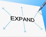 Big Expand Represents Increase In Size And Enlarge Stock Photo