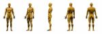 3d Rendering Illustration Of Yellow Metal Human Anatomy Stock Photo
