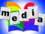 Word Media Shows Multimedia Newspaper And Tv Stock Photo