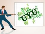 Uyu Currency Shows Exchange Rate And Forex Stock Photo