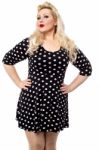 How Is My Polka Dots Dress ? Stock Photo