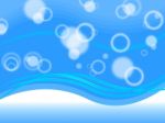 Blue Bubbles Background Shows Round And Wavy
 Stock Photo