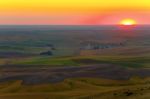 Sunset At Steptoe Butte Stock Photo