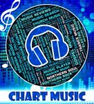 Music Charts Represents Top Twenty And Harmonies Stock Photo