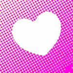 White Heart On Pink Spot Abstract Stock Photo