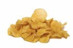 Yellow Potato Chips Stock Photo