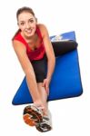Young Fit Woman Exercising Stock Photo