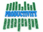 3d Image Productivity Concept Word Cloud Background Stock Photo