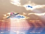 Flying Saucer Stock Photo