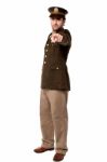 Military Man Pointing You Out Stock Photo
