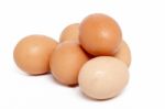 Raw Chicken Eggs Stock Photo