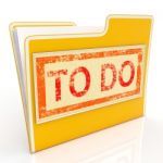 To Do File Shows Organise And Planning Tasks Stock Photo