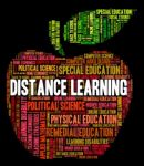 Distance Learning Words Indicates Correspondence Course And Deve Stock Photo
