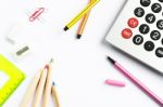 School And Office Stationery Stock Photo
