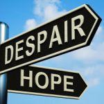 Despair Or Hope Directions Stock Photo