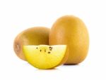 Yellow Gold Kiwi Fruit Isolated On White Stock Photo