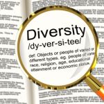 Diversity Definition Magnifier Stock Photo