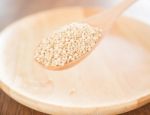 Raw Organic White Quinoa Seeds Stock Photo