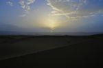 Sunrise In The Sahara Desert. Stock Photo