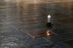 Candle Burning For Thomas à Becket In Canterbury Cathedral Stock Photo