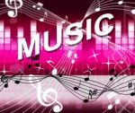Notes Music Indicates Bass Clef And Melody Stock Photo