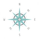 Blue Compass Stock Photo