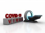 3d Render Corona Virus Disease Covid-19 In Cube Stock Photo