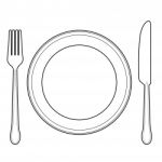 Sg171004a-plate Knife And Fork - Linear  Design Stock Photo