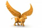 Business Bull With Wings Stock Photo