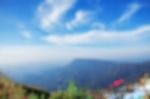 Mountains At Sky With Blurred Images Stock Photo