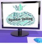 Ugandan Shilling Represents Foreign Currency And Coin Stock Photo