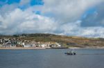 View Of Lyme Regis From The Harbour Entrance Stock Photo