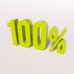 Percentage Sign, 100 Percent Stock Photo
