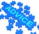 Advice Puzzle Showing Guidance And Support Stock Photo