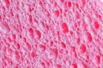 Close Up Of Pink Sponge Texture As Background Stock Photo