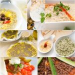 Arab Middle Eastern Food Collage Stock Photo