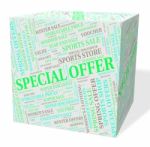 Special Offer Means Unique Clearance And Offers Stock Photo