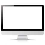 Computer Display Isolated On White Background Stock Photo