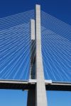 Vasco Da Gama Bridge Over River Tagus In Lisbon Stock Photo