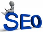 Seo Showing Search Engine Optimization Stock Photo
