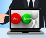 Science Art Buttons Displays Scientific Or Artistic Stock Photo