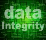 Integrity Data Means Virtuous Information And Honesty Stock Photo