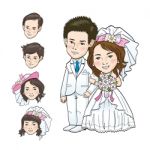 Wedding Cartoon Illustration Stock Photo